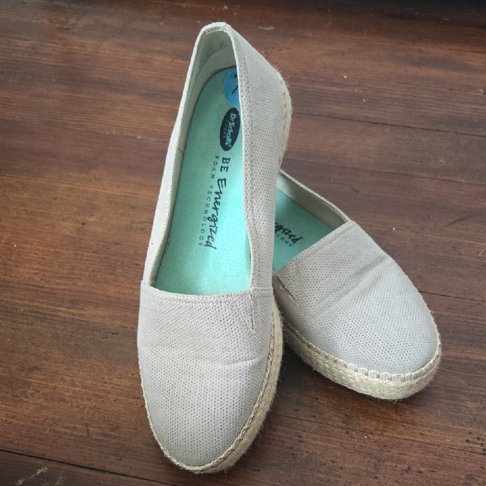 Dr. Scholl's Gray Espadrille Slip-Ons with Minimalist Design